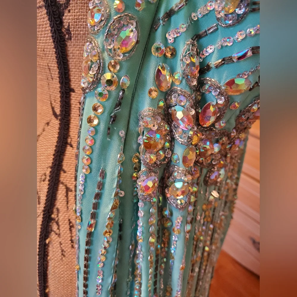 PARTYTIME SEQUINS GEMS GOWN - Picture 10 of 16